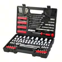 46pcs Automotive Repair Tool Kit, Bicycle & Car Maintenance Tool Set: Ratchet Torque Wrench, Wrenches, Screwdrivers, Socket Set - Ideal For Bicycle And Car Repair! - Multicolor - View 10