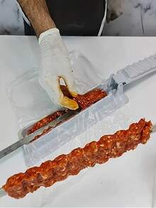 单排烤肉串模具，户外露营野餐塑料烤肉串模具，烧烤工具，烧烤配件 - 彩色 - 查看 1