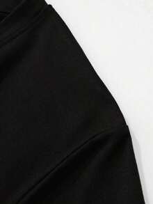 Camiseta para Hombre, Camiseta Gráfica Clásica, Camisetas Suaves y Cómodas para Hombres, Logo de Escritura, 180g, 100% Algodón - Negro - Ver 4
