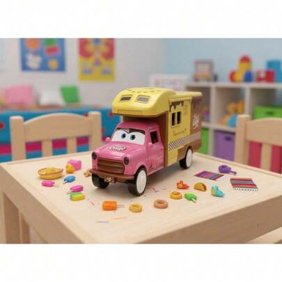 Camión de Helados Interactivo y Portátil para Infancias 2 en 1 26cm x 11cm | Luces, Sonido y +50 Accesorios. Perfecto para jugar en casa, escuela o para llevar de viaje.