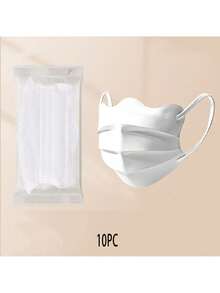 10pcs Disposable Face Masks For Women, Multi-Color, Fashionable, Breathable, UV Protection