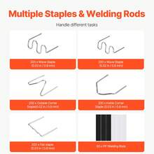 Kit de soldador de plástico de 100 W, pistola para soldar plástico y soldador, 1000 grapas y 60 varillas - Rojo - Ver 4