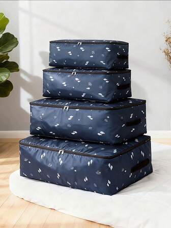 1个大容量收纳袋，牛津布被子收纳袋，被子旅行搬家收纳打包袋，衣物行李收纳袋，适用于季节性收纳整理