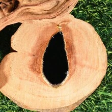 1 قطعة قلادة شريحة من الأجاص الطبيعي، قلادة حجر خام مطلية بالذهب، مجوهرات أحجار كريمة ملونة، قلادة بوهيمية من البلورات للنساء - متعدد الألوان - مشاهدة 17