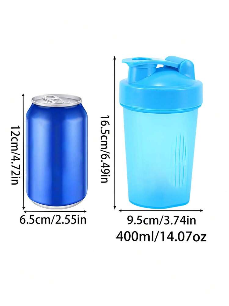 1个400毫升/14盎司蛋白粉摇摇杯，蛋白粉摇摇杯，蛋白奶昔摇摇杯，健身摇摇杯，运动水杯，带搅拌球摇摇杯 - 彩色 - 查看 11