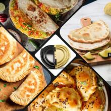 1个装玉米饼封口器和压边器，适用于6、8、10英寸饼皮 | 三合一手动压饼器，适用于自制墨西哥卷饼、墨西哥烤饼、墨西哥玉米卷 - 彩色 - 查看 7