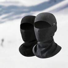 1 pièce Ensemble de 2 pièces de couvre-chef d'hiver chaud pour hommes et femmes pour le cyclisme et le ski, bonnet en polaire, protection du visage pour l'extérieur, matériau doux et confortable, tissu à haute élasticité, cagoule, cadeau essentiel pour les sports de plein air, le ski et le cyclisme - Multicolore - Voir 11