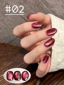 MISS SHAKA 10毫升秋冬美甲氛围玫瑰粉红紫玻璃珠猫眼凝胶指甲油美甲沙龙流行美白美甲用品圣诞美甲 - 彩色 - 查看 16