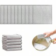 Trapos de Alambre Multiusos Tipo Fibras para trastes, Trapos de Limpieza de Alambre, Puede ser usada como Esponja para trastes, paño de Limpieza de Alambre (15) - 15 - Ver 10