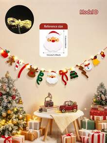 1 peça de cordão de luz para decoração de Natal, equipado com cordão de luz de 2 m/20 LED, pingente de decoração de banner de Natal, veado, Papai Noel, boneco de neve, adequado para decoração de árvore de Natal, decoração de casa interna, decoração de quarto ou festa, decoração de Natal, árvore de Natal, decoração de presente, Ação de Graças, casamento para presentes, suprimentos para festa, jardim interno externo, feriado, Halloween, decoração de Natal, Ação de Graças, casamento para presentes, suprimentos para festa, jardim interno externo, feriado, decoração de Halloween, enfeites de Halloween