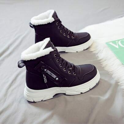 女士厚底保暖雪地靴，保暖内衬，百搭新款式，冬季