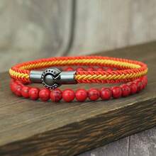 diffone 2 Pcs/Set Handmade 6mm Stone Beads Bracelet Magnetic Rope Couple Bracelet For Men Wristband Jewelry - Men's Bracelet Set - View 10