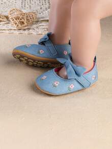 0-1岁女婴软底学步鞋，3-6个月、8-12个月公主鞋，春秋季 - 淺藍色 - 查看 4