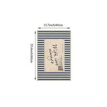 1幅“永远爱你”主题墙画，海军蓝条纹浪漫语录帆布画，情感海报，复古明信片风格，海岸风情装饰，适用于客厅、卧室或办公室装饰，情人节礼物，可选无框或有框。 - 彩色 - 查看 10