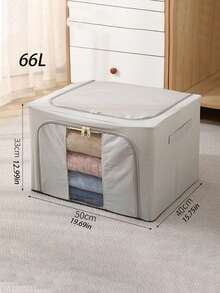 1 Stück faltbare Kleidungsaufbewahrungsbox aus Oxford Gewebe, große Kapazität staubdichte Bettdecken Organizer, Schrank Aufbewahrungsbox, antibakteriell feuchtigkeitsbeständiger Reißverschluss Kleiderorganizer, Stoffhose Sortier Aufbewahrungsbox Schlafzimmer, Organizer, Haushaltslagerung, weiße T-Shirts Damen, schwarze Hosen Damen, Damen Winterkleidung, Kleid