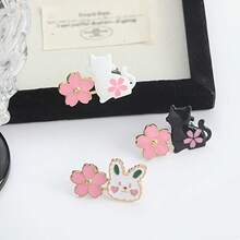 1/2/4pcs Adjustable Waist Buckle With Rabbit, Flower, Cat Design, Buckle-Free Waist Cincher For Jeans, Skirts, Detachable - Multicolor - View 8