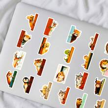 50 nuevas pegatinas de dibujos animados de animales y pájaros, lindos dibujos animados rosas, pegatinas de alta calidad para maletas, tazas de agua, artículos de oficina, graffiti, regalos para fiestas de vacaciones. - animales multicolores que sobresalen - Ver 8