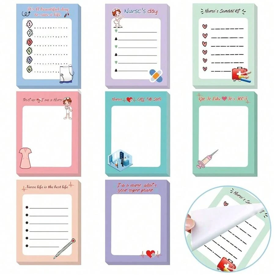 Nurses Week Gifts,16 Pieces Nurse Notepad Funny Notepads Sarcastic Sticky Memo Pads For Writing Notes Diary Lists Schedules Schoolsss Nurse Gifts Assistant Gifts Women Coworkers Home Office Gifts,Nurse - Nurse - 查看 1