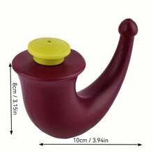 Nasal Rinse Pot For Allergic Rhinitis, With Spout - Yoga Nasal Irrigation Pot, Intimate Cleansing Tool, Sinus Rinse, Suitable For All Skin Types - Highly Effective Cleaning, Red Horn Design - Red - View 3