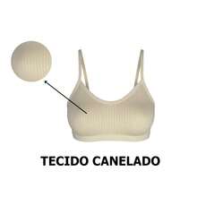 KIT 2 TOP Menina Moça Bojo Removível Conforto Alça Regata - Cinza - Visão 6