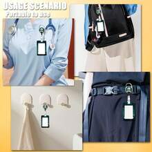 Cute Elephant Lanyards For ID Badges,Green Glitter ID Badge Holder With Lanyard Retractable Badge Holder/Reel Lanyard, Teacher Student Office Gifts,Elephant - 大象 - 查看 7