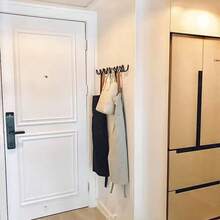 Wave-Shaped Anti-Rust Metal Wall Mounted Coat Rack - Suitable For Home, Hotel And Store Decoration - Perfect Valentine's Day Gift, Home Storage, Modern Wall Rack, Metal Hanger, Household Coat Rack - Black - View 4