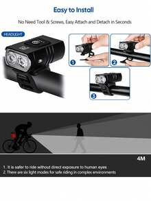 2/1 件塑料自行车灯组，双 T6 前灯，无线遥控器，高分贝扬声器，转向信号尾灯，USB 充电，强光手电筒，电池电量显示，山地自行车配件