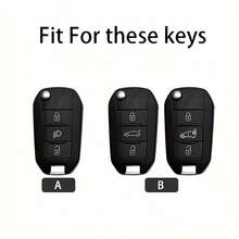 黑色武士风格 TPU 汽车钥匙套，适用于标致 208 308 408 508 2008 3008 4008 5008 和雪铁龙 C3 C4 Cactus C6 C8 - B型 - 查看 5