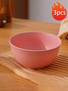 3/6件套防碎麦片碗，26盎司小麦秸秆碗，微波炉和洗碗机适用，可重复使用塑料碗，适用于盛汤、沙拉、米饭、零食，米色 - 彩色 - 查看 13