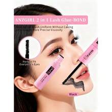 1pc 2-In-1 Lash Bond & Seal – 5ml Strong Hold Lash Glue & Sealant For Cluster Lashes, Long-Lasting Eyelash Adhesive For DIY Lash Extensions - Black - View 4
