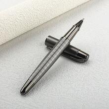 1pc Metal Ball Pen, Professional Roller Ball Pen, Fashionable And Durable, Exceptional, Mechanical Feel, Metal Texture, Luxury Pen - 637 - View 4