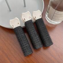 两件套丰盈发根夹，易于造型的卷发棒，可快速打造蓬松发型，轻巧塑料材质，白色底座粉色顶部，经久耐用，适合派对和日常使用，增加发量，卷发夹设计，功能性发饰，发夹