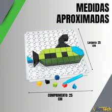 Bloco de Montar Educativo Quebra Cabeça Desenhos 59Peças Lançamento - Multicolorido - Visão 6