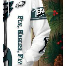 Sudadera con capucha estampada en 3D para mujeres Eagles, sudadera con capucha de manga larga para parejas, el regalo perfecto para los fanáticos masculinos del fútbol. - Multicolor - Ver 3