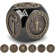 7in1 Metal Roulette Spinner Polyhedral Dungeons Dragon Dice Set, Spinning Wizard's Hands Dices Roller With Golden Stamped Gift Box,D&D Role Playing Gaming Dice,Birthday Gifts - Multicolor - View 8