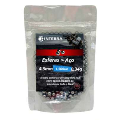 Intebra Bbs Munição Esfera Aço 1.500 Rounds 4.5mm