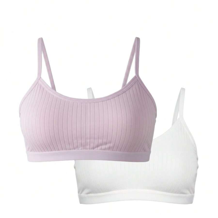 KIT 2 TOP Menina Moça Bojo Removível Conforto Alça Regata