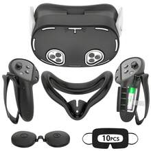 Vỏ silicon VR cho Meta/Oculus Quest 3S, Phụ kiện nâng cấp thiết kế Oculus Quest 3S, Mặt nạ, Tay cầm điều khiển, Vỏ bảo vệ, Vỏ bảo vệ ống kính, Mặt nạ che mắt dùng một lần, Phụ kiện VR Quest 3S (Không bao gồm tai nghe và bộ điều khiển VR), Quà tặng cho Halloween, Lễ Tạ ơn, Giáng sinh - Nhiều màu - Xem 9