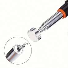 1 Orange Magnet Picking Tool, Ergonomic Handle, Easy To Grip, Multifunctional Household Maintenance Tool, Suitable For Home Maintenance, Camping Trips, DIY, Etc - 橘色 - 查看 9