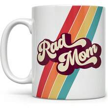 Rad Mom Retro Coffee Mug, Mother Cup From Kids, Daughter, Son, Husband (11oz) - Multicolor - View 2
