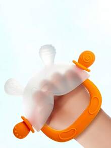 1pc Cute Animal Shaped Baby Teether, Helps Baby Happily Teethe, Baby Handguard Teether, Trains Grasping Ability, Teething Ring Teether, Anti-Thumb Sucking Device, Soft Silicone Teether Can Be Boiled, Suitable For Babies 3 Months+, Color Options - 彩色 - 查看 5