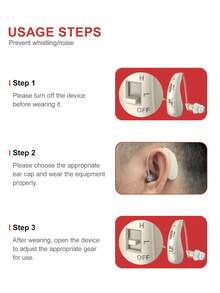 Rechargeable Personal Sound Hearing Aids Headphones -USB Charging, 48 Hours Battery Life, 3 Hours Fast Charging, Audio Enhancement | Modern Earplugs | Durable Sound Amplifier, Rechargeable Hearing Amplifier - one-size - View 2