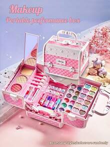 Caja de maquillaje de actuación para niños, caja de almacenamiento de joyas, bolso de mano con lazo, pequeña mochila con diseño de gato, juego de vestir muñeca interactiva de juego de roles, juego de regalo de actividad, favor de fiesta, regalo de vacaciones - forma - Ver 13