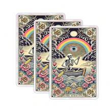 Set 3Pcs The Audacity Sticker Tarot Card Floral Mysterious Bookish Funny Kindle Hard Hat Waterproof 3 Inches Die-Cut Vinyl Sticker For Water Bottle Laptop Phone For Friend Coworker Dad Mom,An-613 - 安-613 - 查看 1