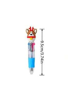 20pcs-Christmas Multicolor Ballpoint Pens, Christmas Ballpoint Pens, Creative Cute Christmas Neutral Pens, Vibrant Assorted Colors With Santa, Reindeer & Snowman Toppers, Retractable 4-Color Ink, Durable ABS Body, Ideal For Holiday Journaling & Gift Giving, Holiday Party SchoolSupplies StudentsRewards Christmas Gifts Christmas Stationery Gift Water Pen Christmas(Random Pattern) - Multicolor - View 10