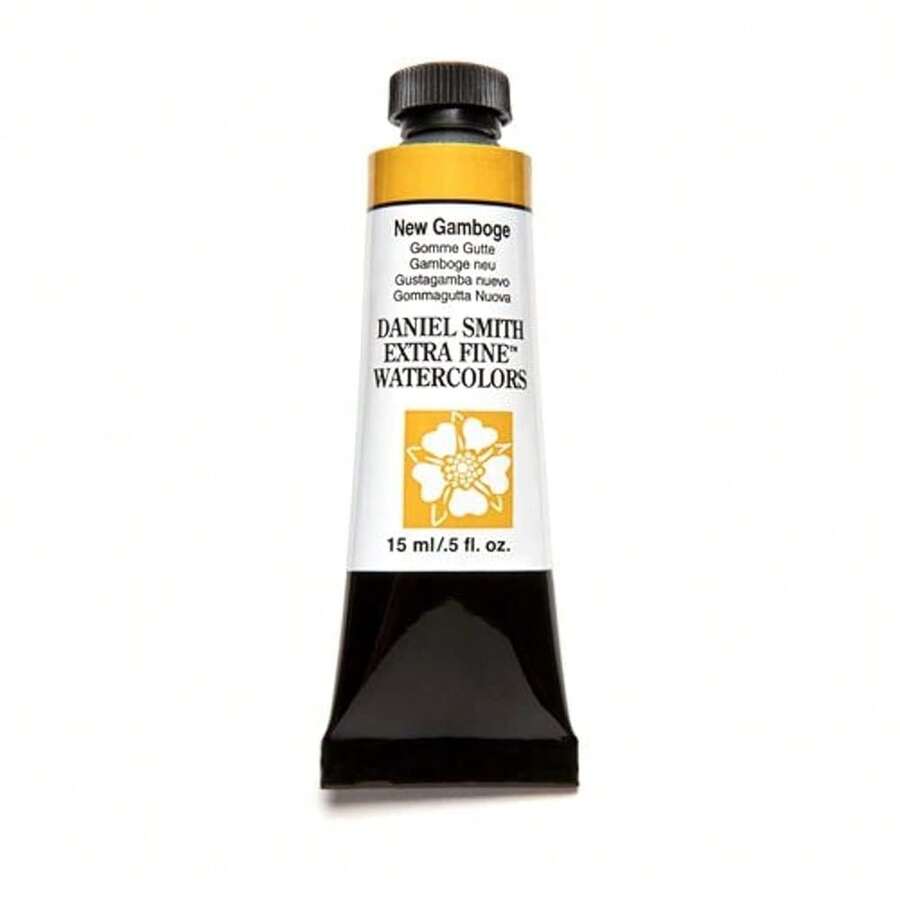 284600060 Extra Fine Watercolor 15ml Paint Tube, New Gamboge, 0.5 Fl Oz (Pack Of 1),NewGamboge - 新藤黃 - 查看 1