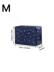 1Pc Large Capacity Storage Bag,Oxford Cloth Quilt Storage Bag, Quilt Travel Moving Storage Packing Bag, Clothes Luggage Storage Bag, For Seasonal Storage And Organization - Blue - View 14