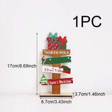 1 套 - 创意空心圣诞树饰品、DIY 组装木制饰品、桌面装饰、圣诞派对氛围装饰用品