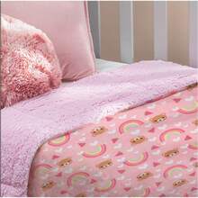 GLAZE Baby Blankets - Pink and White - View 3