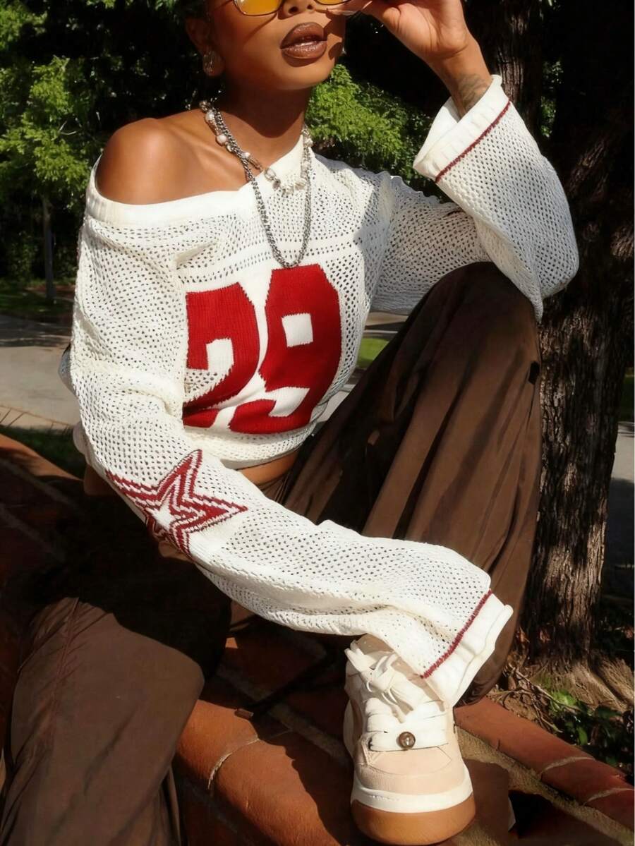 ملابس كاجوال للخريف سترات نسائية طويلة الأكمام موضة الخريف سترات نسائية منسوجة منخفضة الكتف للخروج